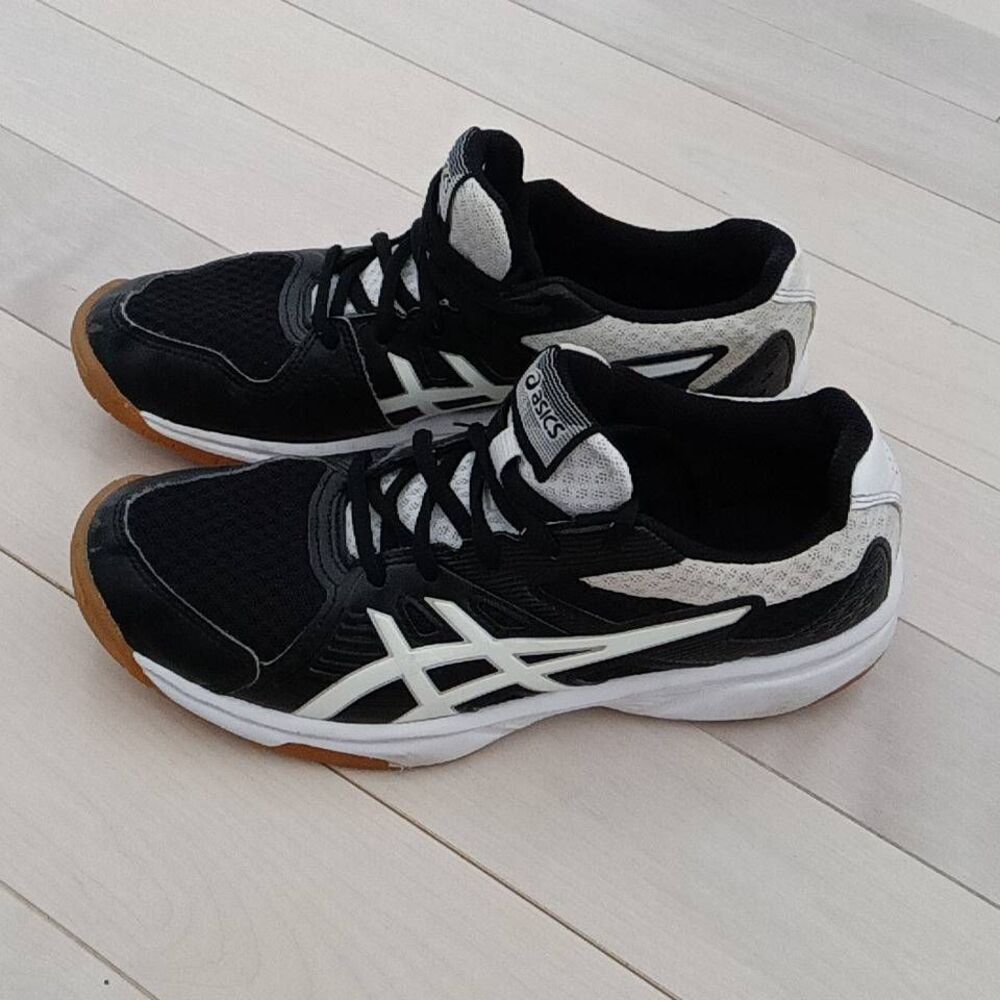 Asics Women's Gel Upcourt 3 Volleyball Sneaker Athletic Shoes Black White Size 6